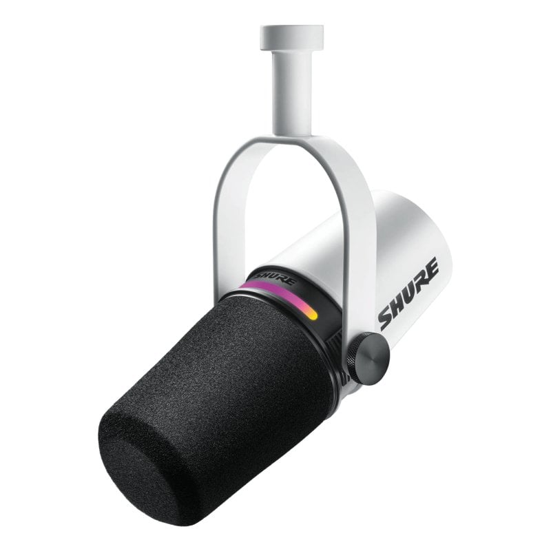 Shure MV7+ Micrófono Dinámico USB/XLR para Podcast Streaming Blanco