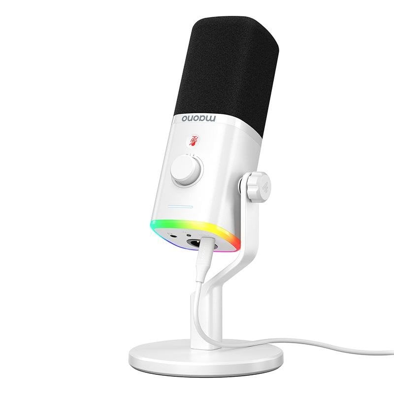 Maono PD100X USB/XLR cardioid microphone with DSP and customisable RGB