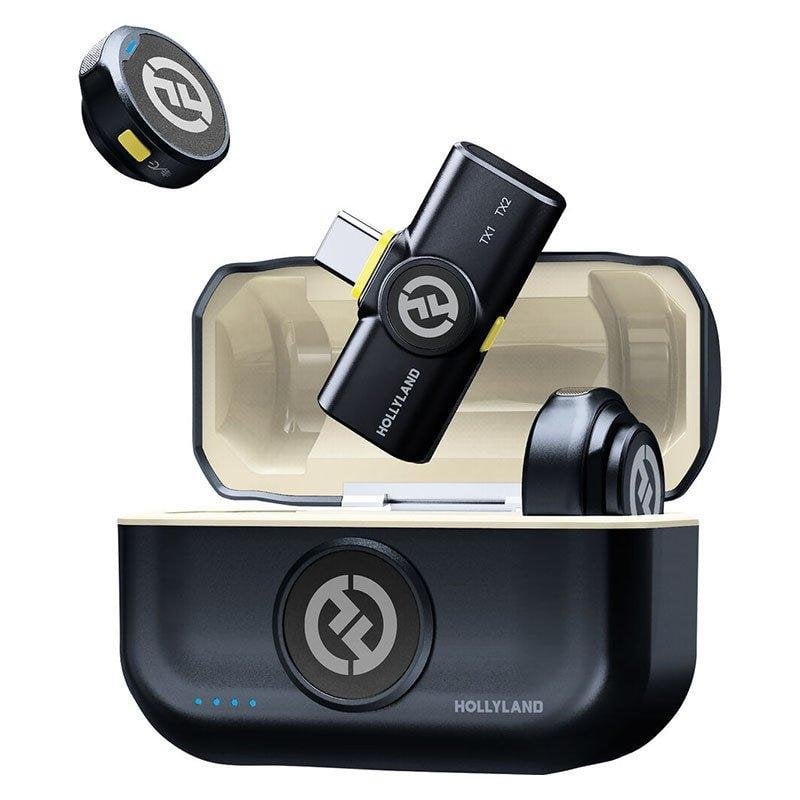 Micrófono Hollyland Lark M2 USB-C omnidireccional ultra-compacto con ENC y 300m