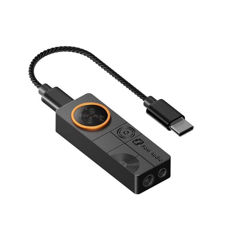 Fosi Audio DS3-B DAC portátil com amplificador de auscultadores e áudio espacial 7.1