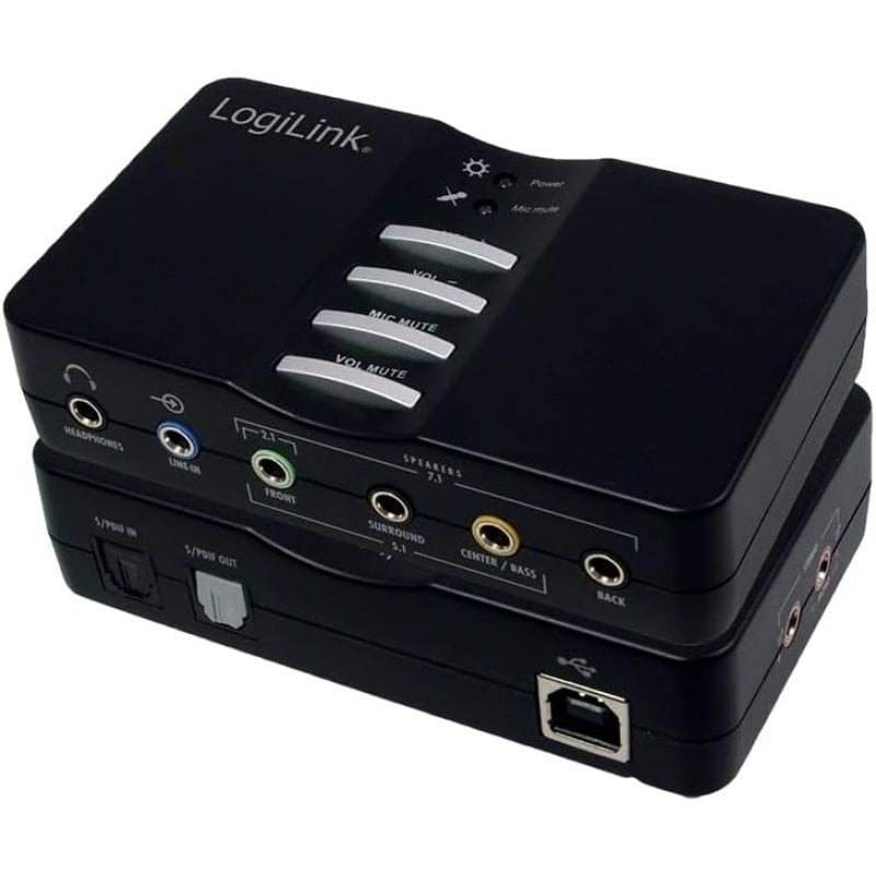 LogiLink UA0099 Sound Box 7.1 USB-Soundkarte mit 8 Kanälen