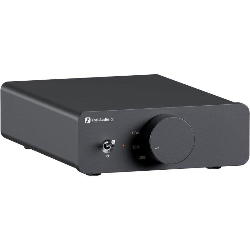DAC Fosi Audio Q6 Mini USB-C, ottico/coassiale, RCA + subwoofer, 32 bit/768 kHz