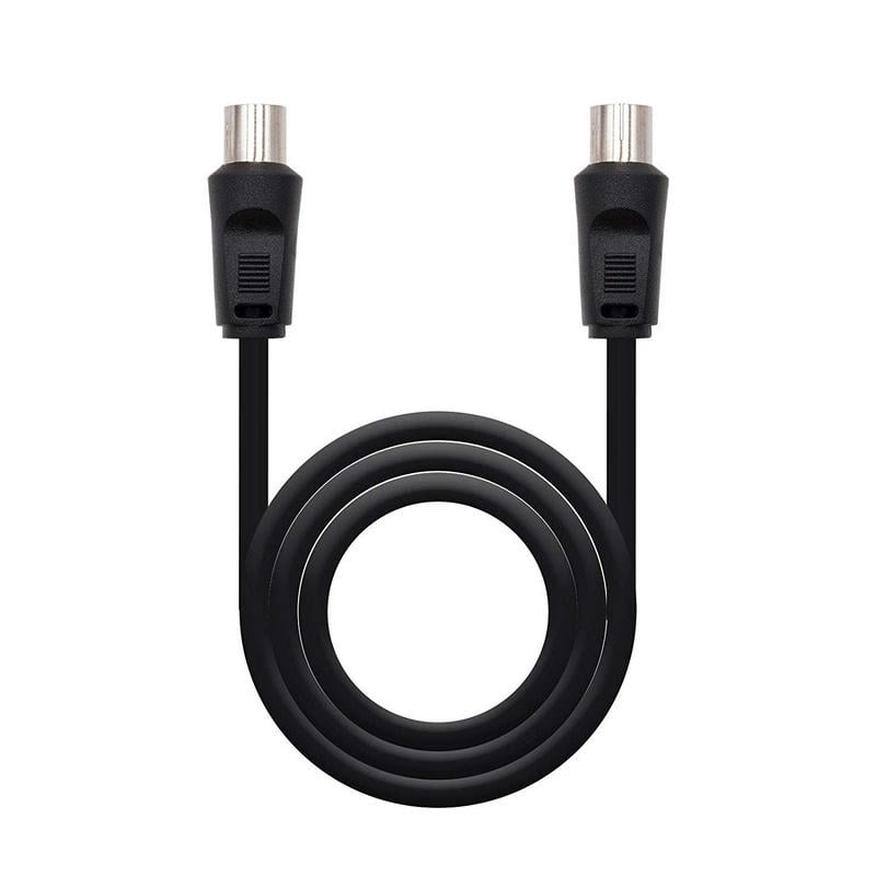 Cabo coaxial de antena TV analógica Nanocable 75 OHM 1,8m preto