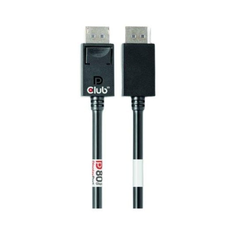 Cable DisplayPort 2.1 Club 3D Bidireccional 4K 240Hz Negro 1.2M