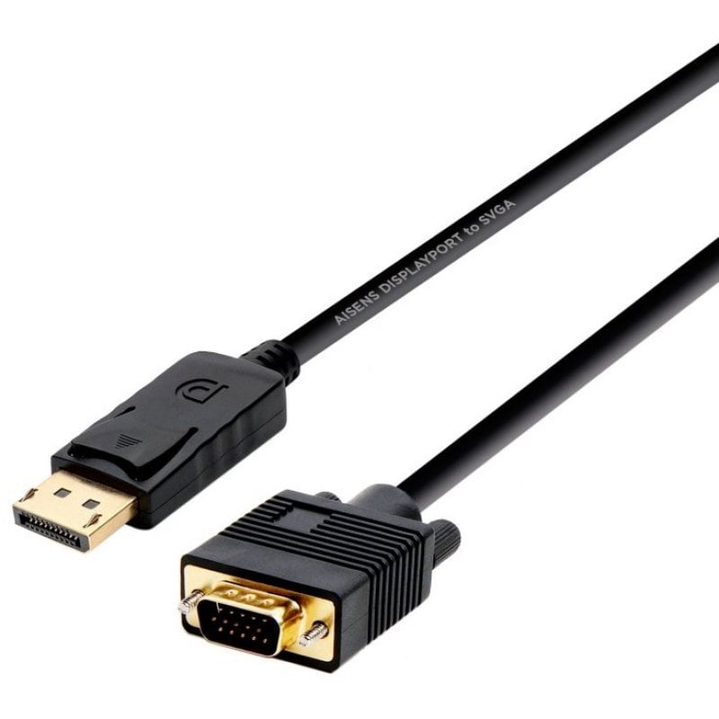Aisens Cabo DisplayPort para VGA Macho/Macho 2m Preto