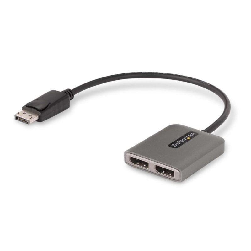 Hub MST DisplayPort 1.4 StarTech.com 2 Puertos 5K 60Hz Splitter DP HDR Alimentado USB 0,3m