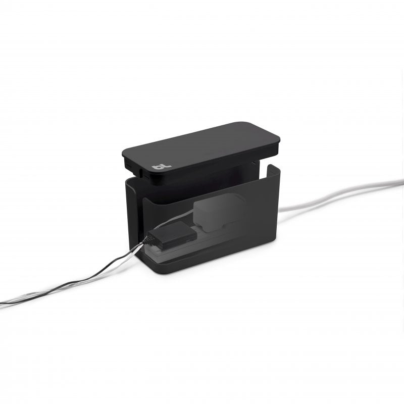 Bluelounge CableBox Mini Caja Recogecables Ignífuga Negra
