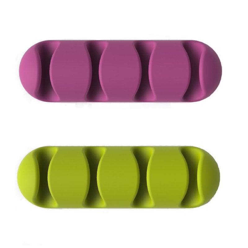 Bluelounge CableDrop Multi conjunto de 2 organizadores de cabos cores vivas