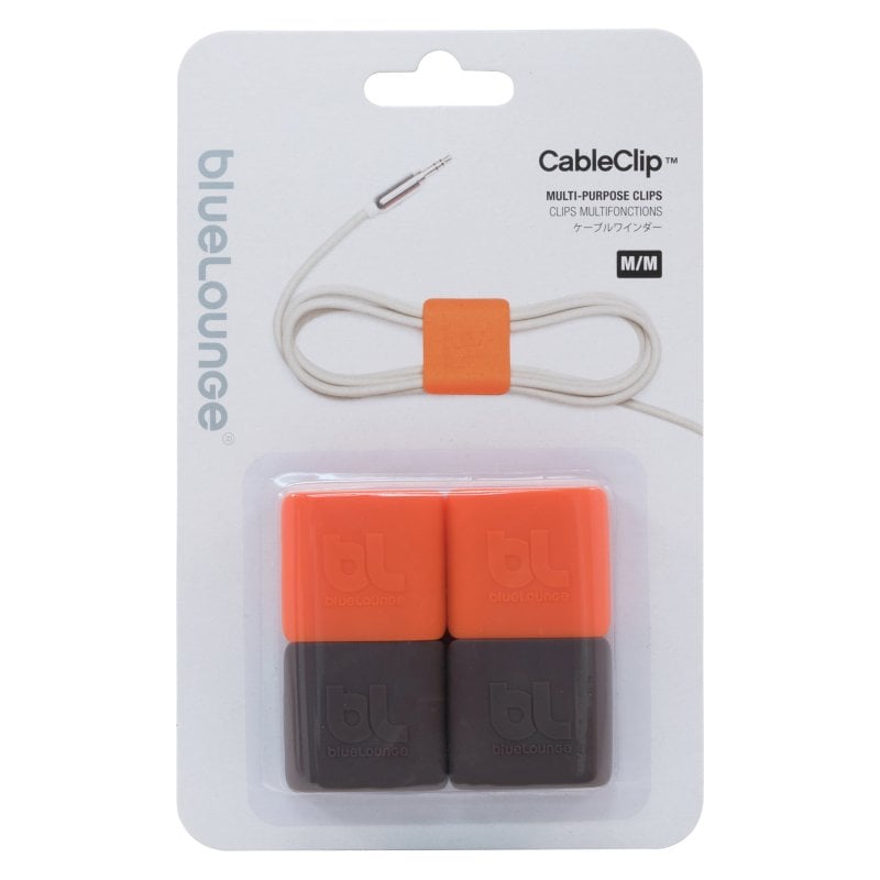Organiseur de câbles Bluelounge CableClip M pack de 4