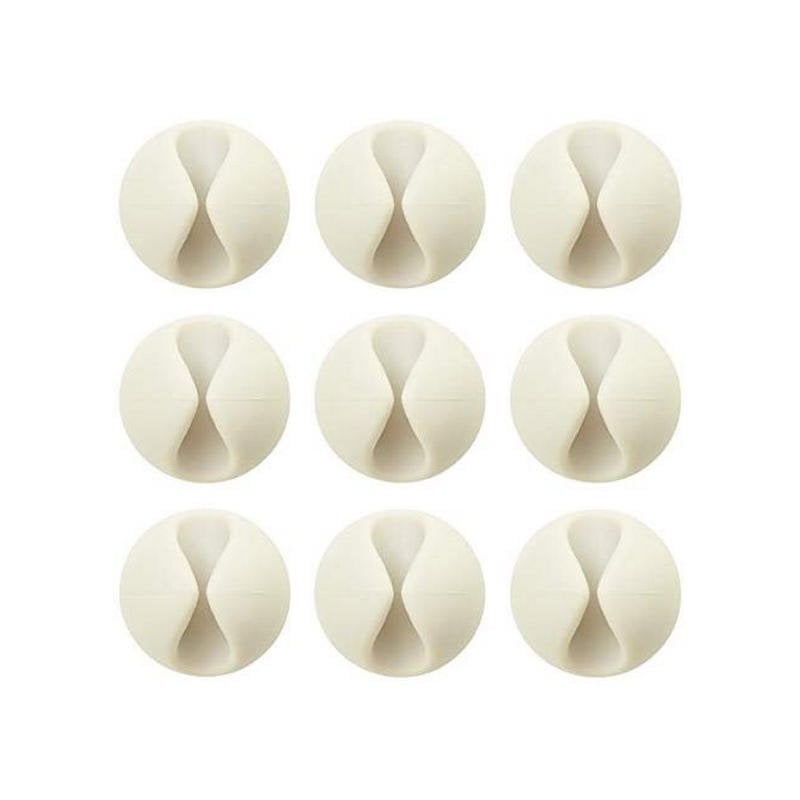 Bluelounge CableDrop Mini Pack 9 Organizadores de Cables Blancos