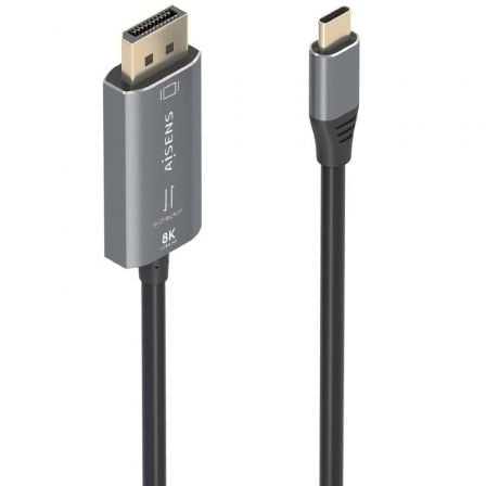 Cavo convertitore AISENS A109-0880 USB-C/DisplayPort 8K 1.8m nero bidirezionale in alluminio