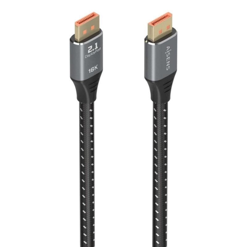 Cable DisplayPort Aisens A158-0902 2.1 80Gbps 16K 1.5m Negro FreeSync G-Sync HDR