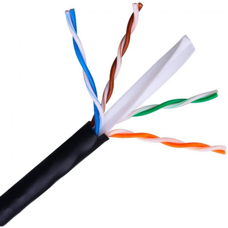 Aisens bobina de cabo de rede RJ45 Cat.6 UTP rígido 100m preto