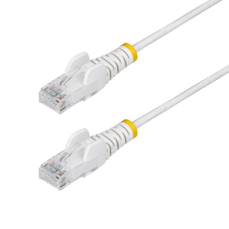 Cable Ethernet Cat6 StarTech 15m Blanco Slim LSZH PoE++ 100W UTP RJ45 28AWG