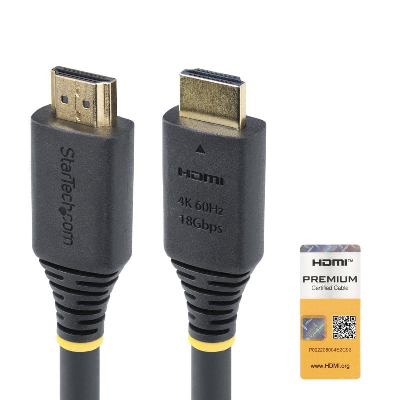 Cable HDMI StarTech Activo 15m 2.0 4K60Hz HDR10 HDCP2.2 ARC 18Gbps TPE Negro