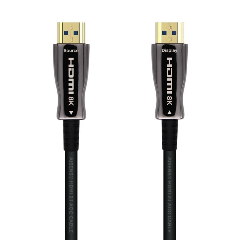 Aisens cavo HDMI v2.1 AOC ad altissima velocità con Ethernet 8K maschio/maschio 50m nero