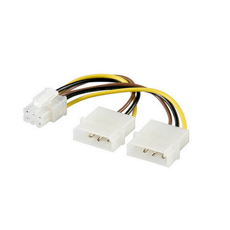 Kabel 2 x 4-poliger Molex auf 6-poligen PCI-Express-Anschluss, 15cm