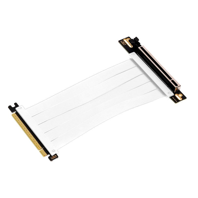 Abysm Gaming Cavo riser di prolunga PCIe 4.0 x16 flessibile bianco