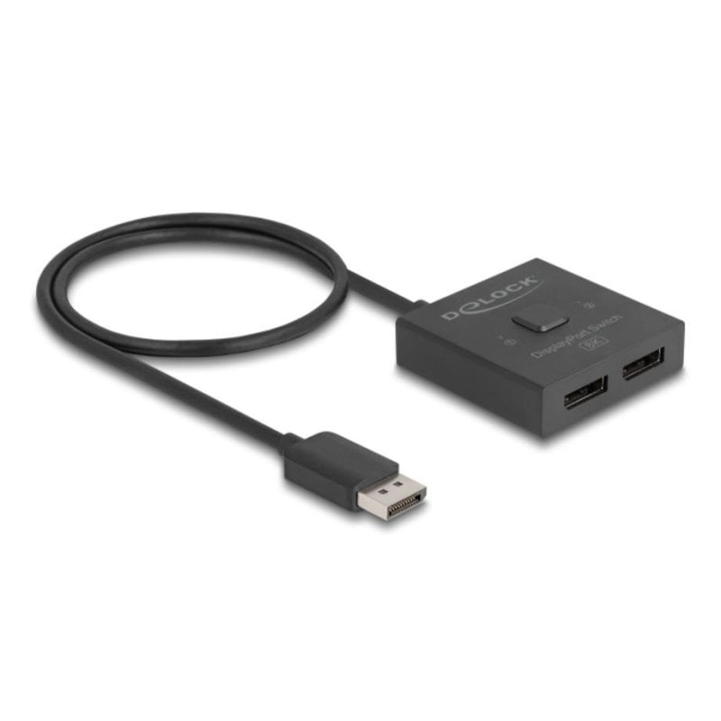 Comutador de vídeo DeLock 18906 DisplayPort 2 portas 8K bidirecional