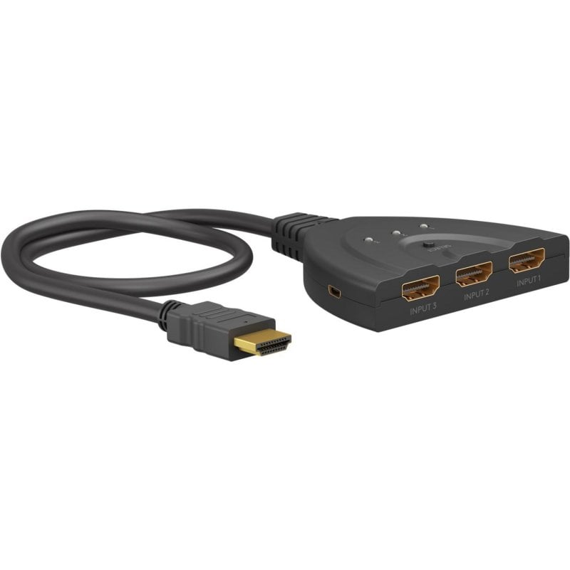 Conmutador HDMI Goobay 58488 3 entradas 4K UHD 60 Hz compacto