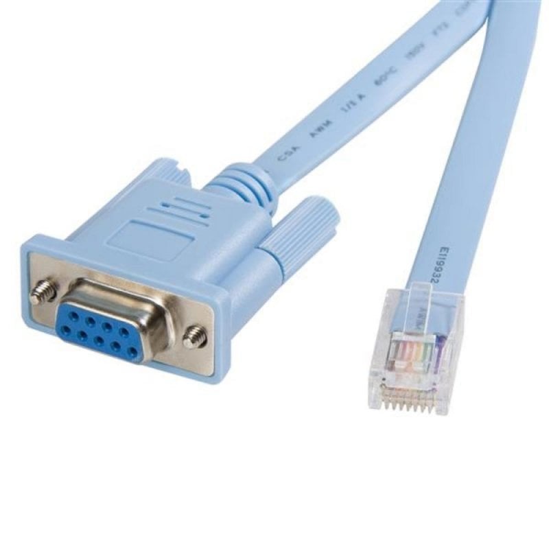 Cable consola RJ45 a DB9 StarTech.com DB9CONCABL6 1.8m Azul Macho-Hembra Rollover