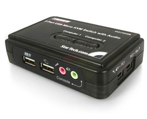 StarTech Kit Conmutador KVM USB + Audio 2 Puertos