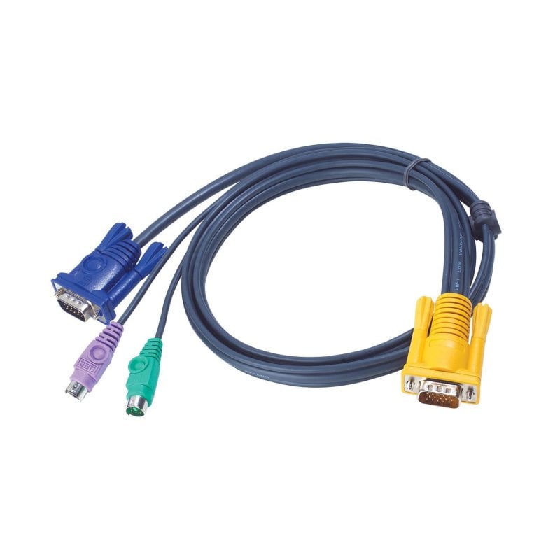 ATEN KVM-Kabel 1,8 m PS/2 SPHD 3-in-1 HDB-15 Video, schwarz
