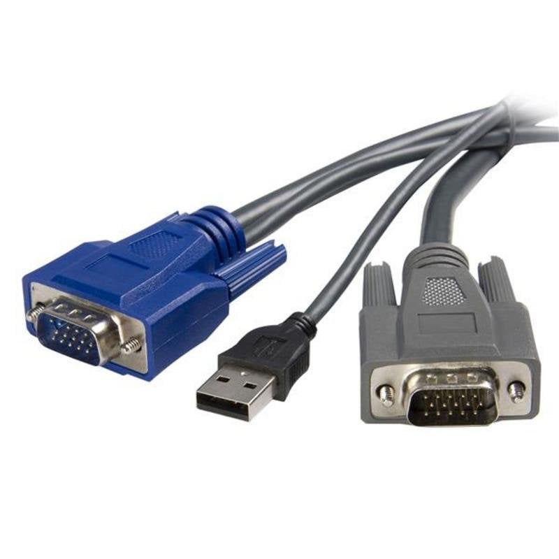 StarTech câble KVM USB 2 en 1 ultrafin 1,8 m VGA et USB