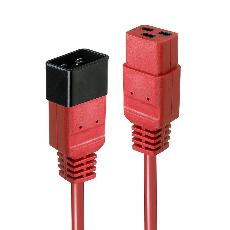 Cabo de extensão Lindy 2 m C19 para C20 250 V 16 A Vermelho