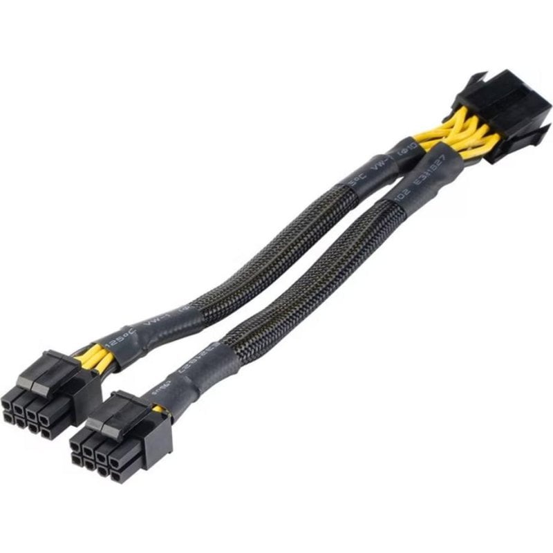 Cavo adattatore CPU Akasa AK-CBPW35-20 da 8 pin a 2x 4+4 pin 20 cm nero