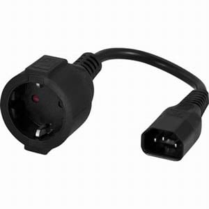 Schuko Female to IEC 320 Male Adapter Cable