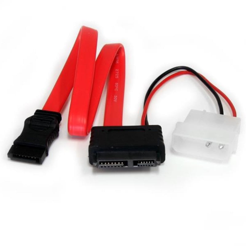 StarTech Slim-SATA-auf-SATA-Kabel mit LP4-Stromversorgung 30cm
