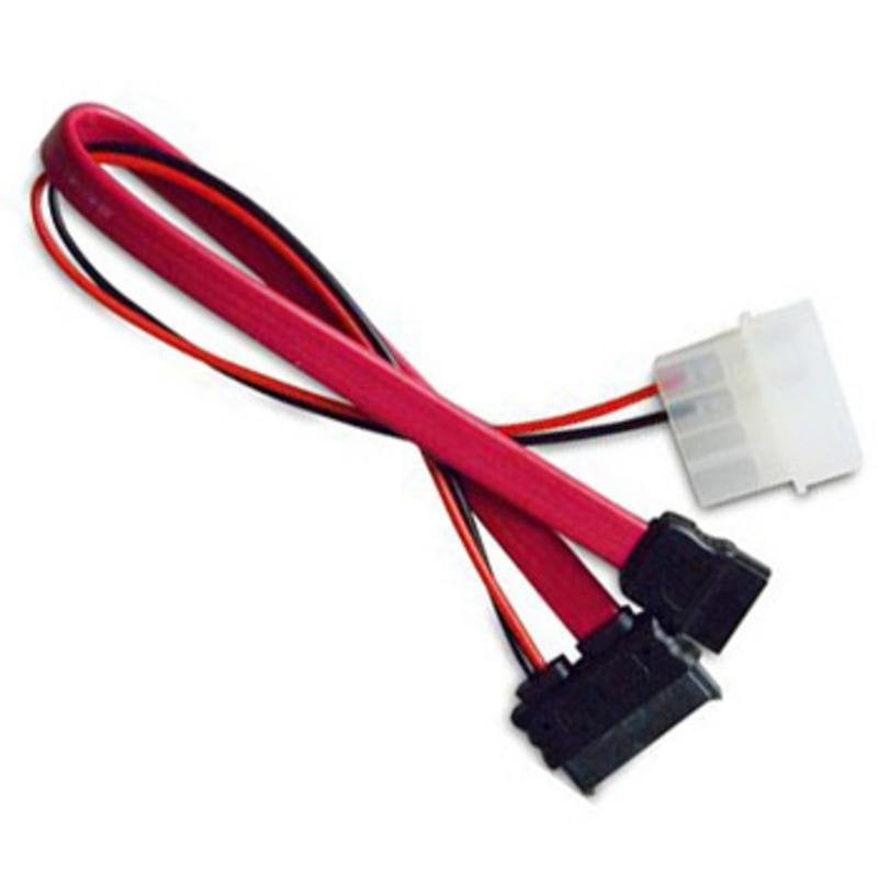 Cabo Akasa AK-CB050 Molex de 4 pinos vermelho, 0,2 m