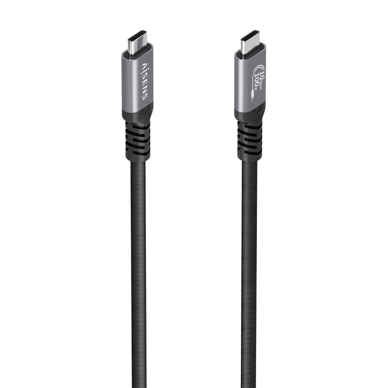 Aisens USB 3.2 Gen2 Kabel 10Gbps 8K@30Hz 100W E-Mark USB-C auf USB-C Schwarz 5m