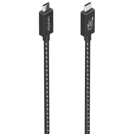 Cable USB AISENS A156-0868 USB4 40Gbps Tipo-C 240W 1.5m Negro E-marker