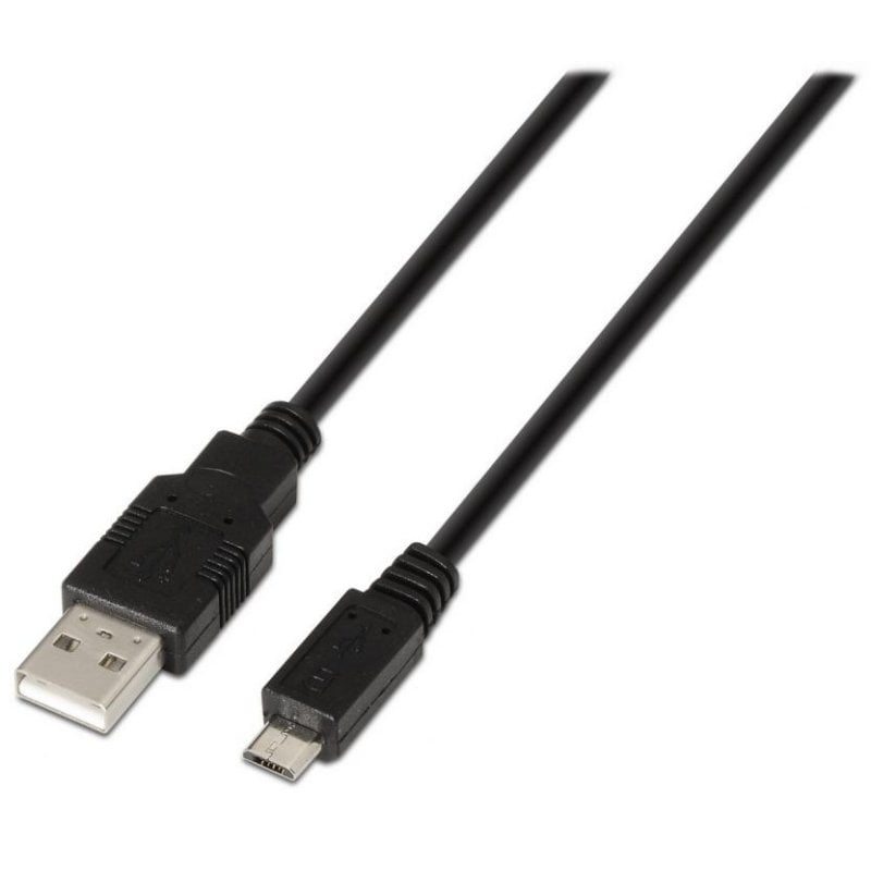 Aisens A101-0028 Micro USB 2.0 to USB-A Cable 1.8m Black