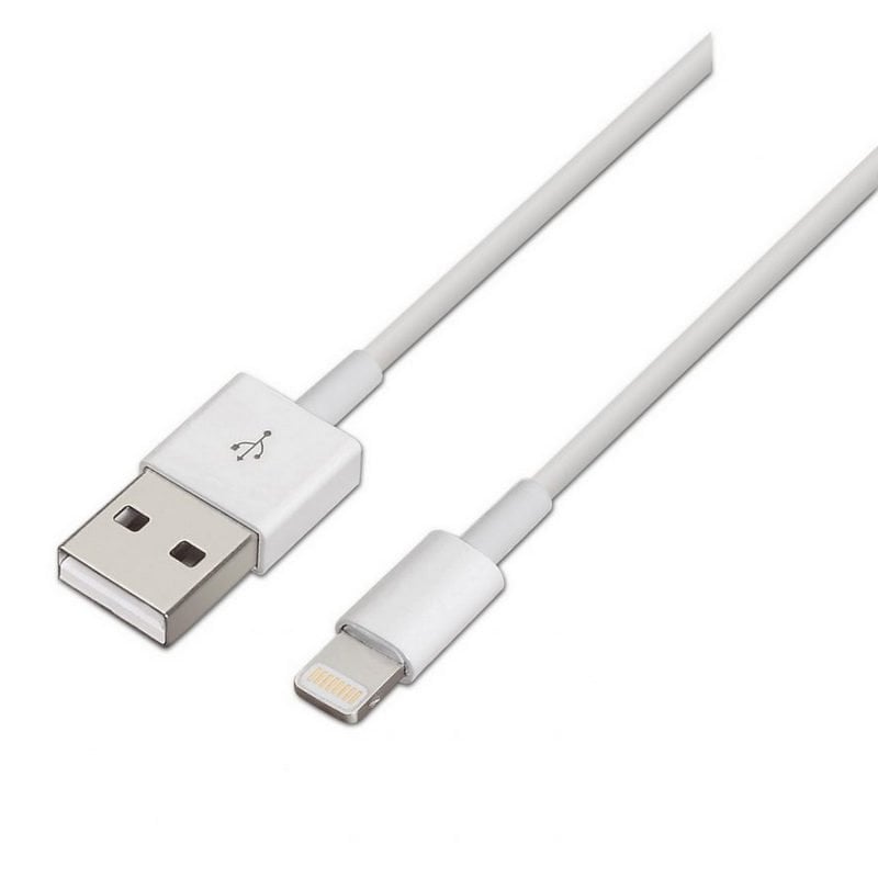 Aisens weißes Lightning auf USB 2.0 Kabel Stecker/Stecker 1m