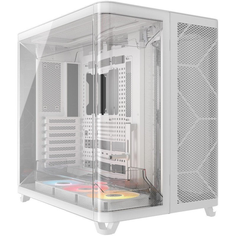 Torre Corsair AIR 5400 RS-R ARGB Cristal Curvo Triple Cámara Blanco