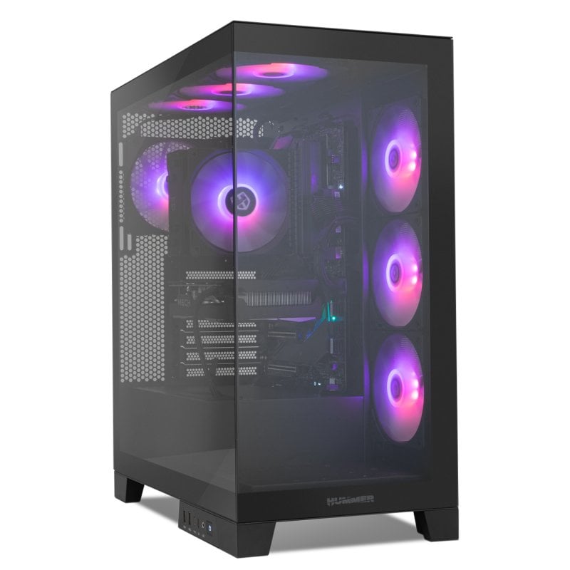 NOX Hummer GLOCK ARGB Semitorre ATX Cristal Templado USB-C Negra