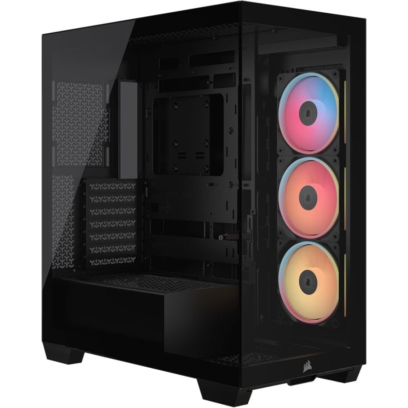 Corsair 3500X LX-R RGB Vidrio Templado 3x Ventiladores Soporte E-ATX Gestión Avanzada de Cables Hub iCUE LINK Negro