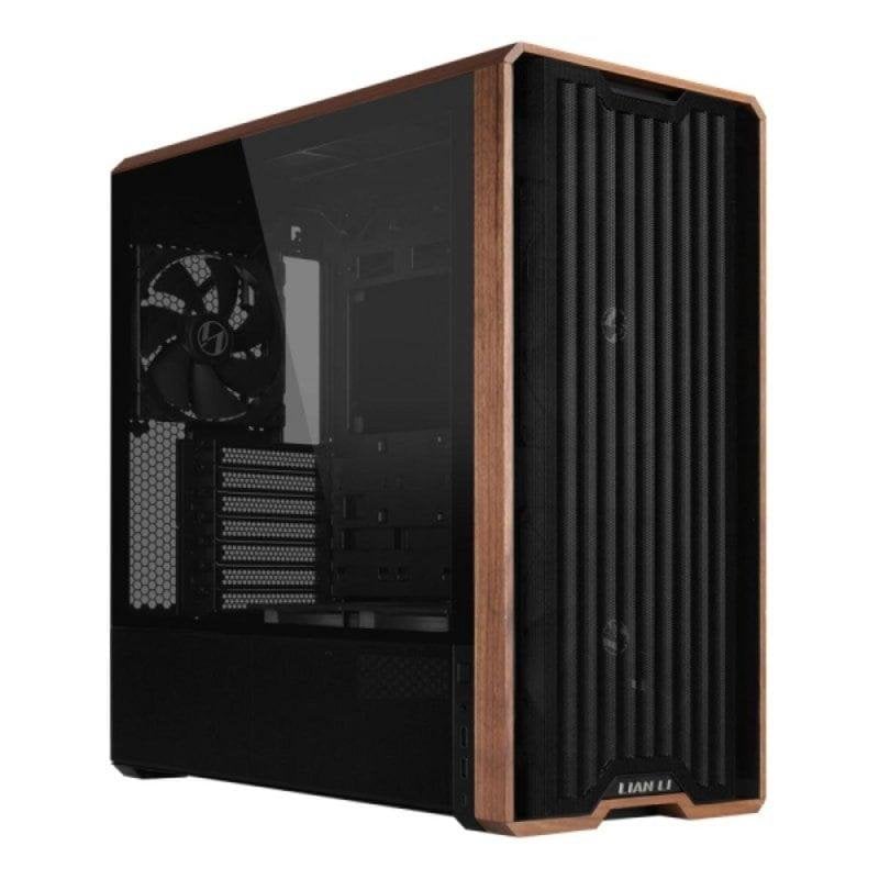 Torre Lian Li Lancool LAN217X Negra Madera ATX Vidrio Templado Acero Midi Tower USB 3.2