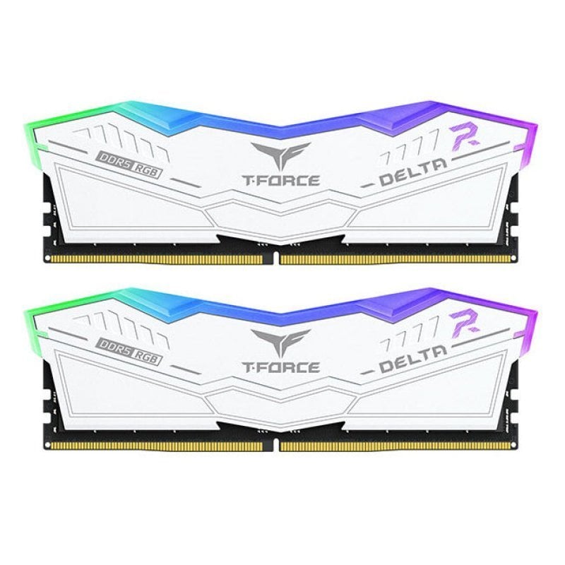 Team Group Delta White RGB DDR5 6000MHz 32GB 2x16GB CL30 Dual AMD EXPO e Intel XMP Blanco