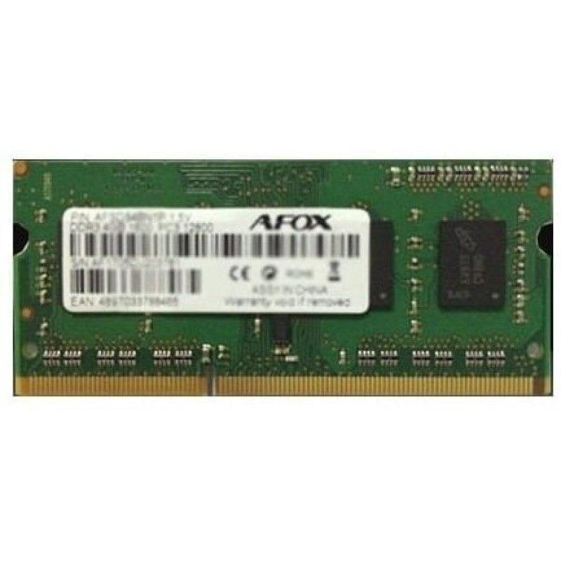 Memoria RAM Afox AFSD38BK1L 8GB 1x8GB DDR3L 1600MHz SO-DIMM 1,35V