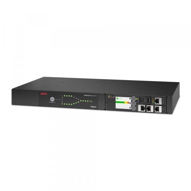 APC AP4421A 230V 10A automatic transfer switch for 1U racks with 12 C13 outlets and LCD