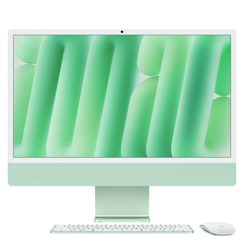 Apple iMac 24 Apple M4 CPU de 10 núcleos/16GB/512GB SSD/Apple GPU Deca Core/24" Retina 4.5K Verde Vidrio nanotexturizado + Touch ID Gigabit