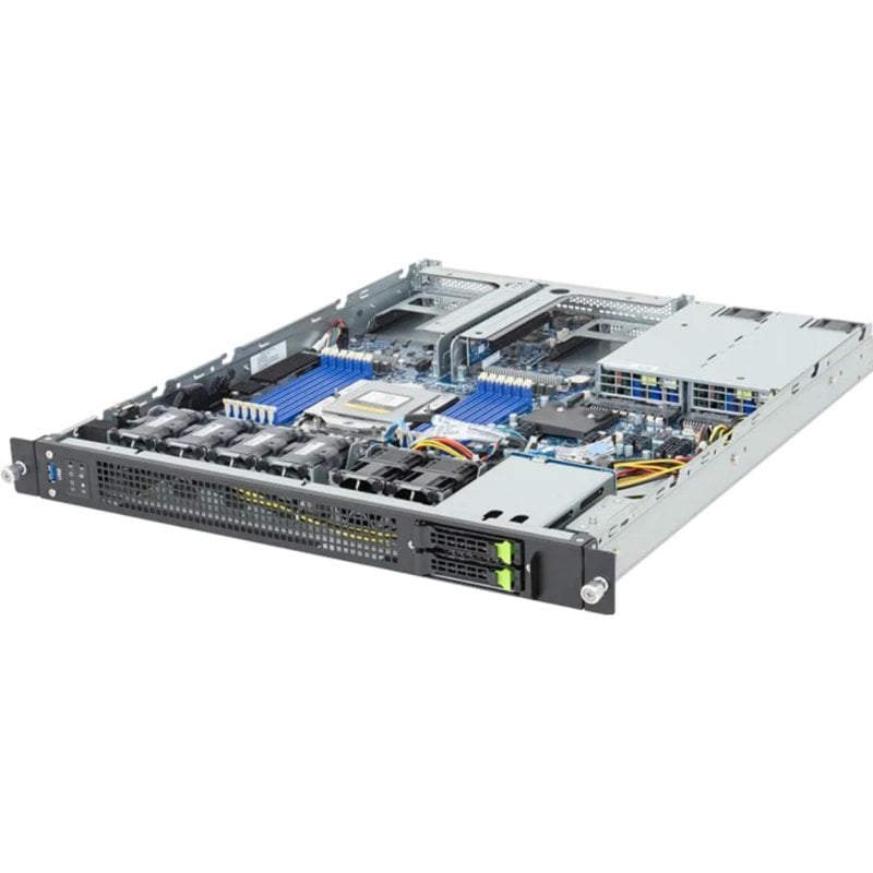 Barebone Gigabyte E163-Z34-AAH1 AMD EPYC 9004 DDR5 12 canais 2x 2,5" M.2 TPM