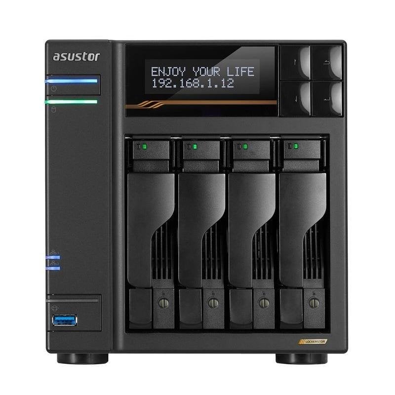 Barebone Asustor AS6804T AMD Ryzen V3C14 16 GB DDR5 ECC 4 baias 2x10 GbE 2x5 GbE