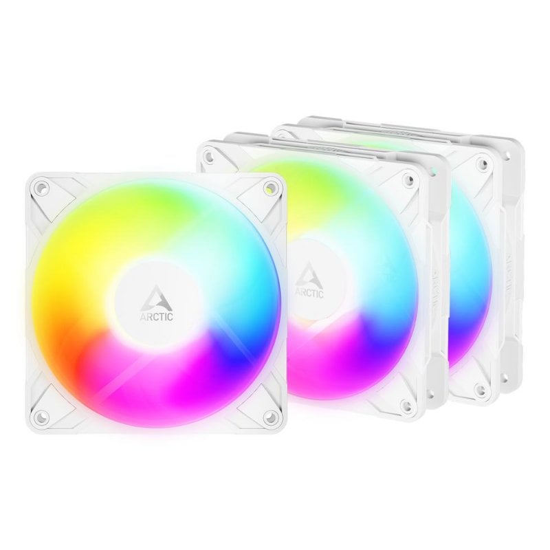 Ventilador suplementario Arctic Freezer P12 Pro Reverse A-RGB 120 mm 3000 RPM pack 3 con PWM e iluminación RGB