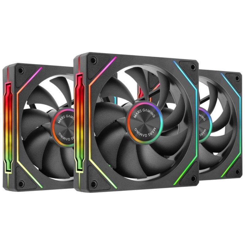 Ventilador suplementario Mars Gaming MF-LINKFINITYKIT2 120mm 1800RPM con ARGB, Linkfinity y conexión magnética