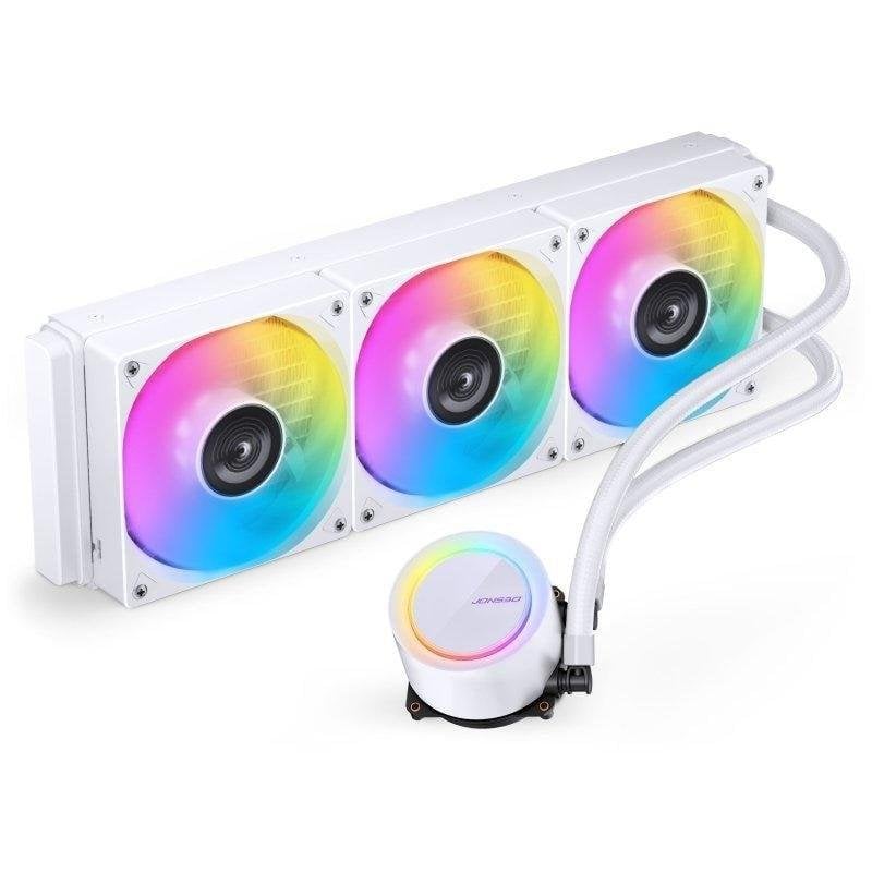 Refroidissement liquide Jonsbo TG-360 ARGB blanc 360mm, 3 ventilateurs PWM LED